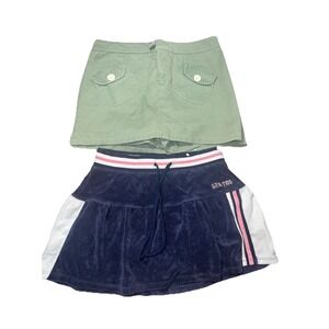 Lot Of 2 Y2K Limited Too Girls Size 12 Skorts Terry Cloth Cargo